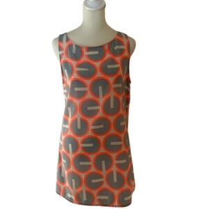 Yahada minidress. Size S. Sleeveless. Orange and gray.